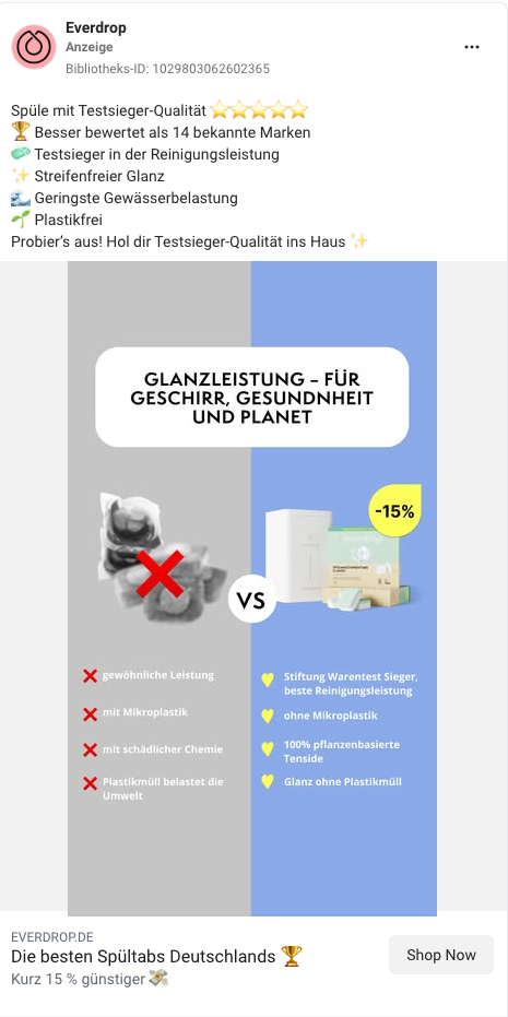 Everdrop Instagram Werbeanzeige