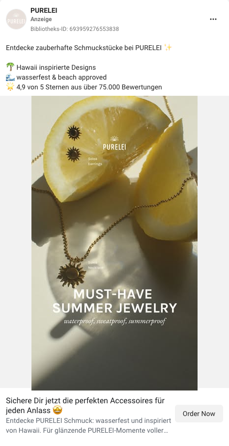 Purelei Instagram Werbeanzeige