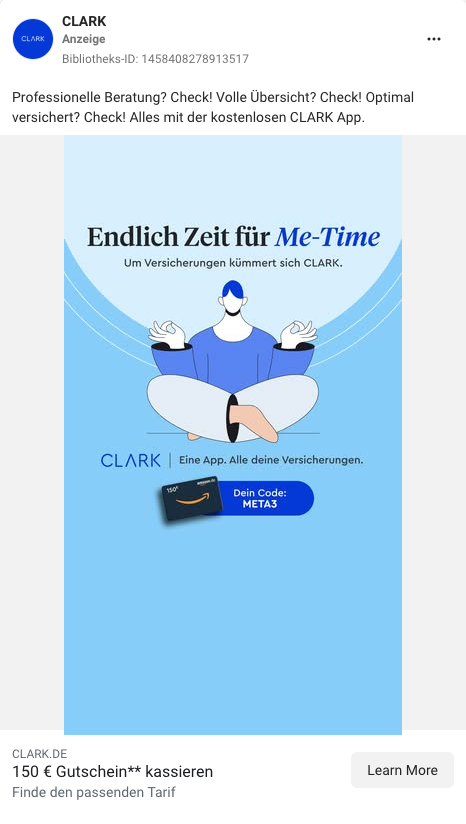 Clark Instagram Werbeanzeige