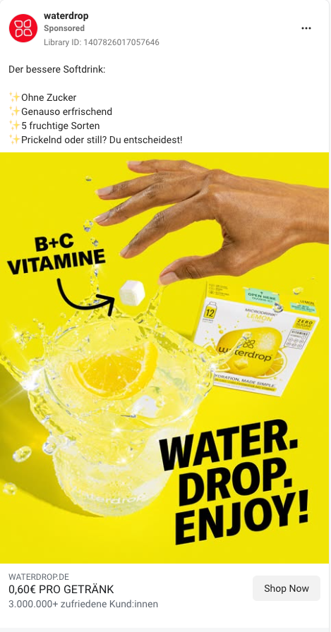 Waterdrop Static creative