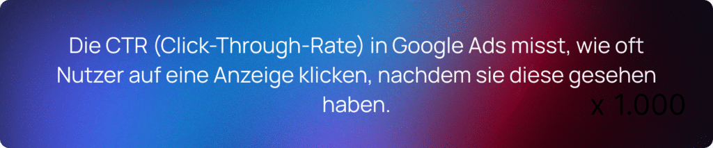 CTR Google Ads Definition